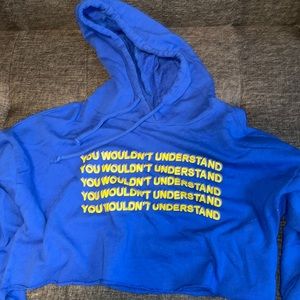 Fashion Nova Crop Hoodie with full length sleeves